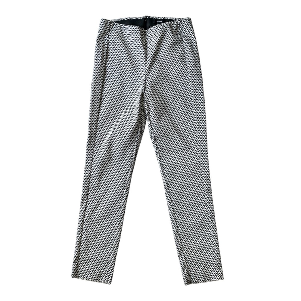 Theory Womens Pants Black and White Geometric Pattern Size 4